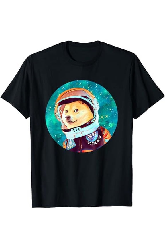 To the Moon Doge Astronaut: Crypto Dogecoin Shiba Inu Meme T-Shirt