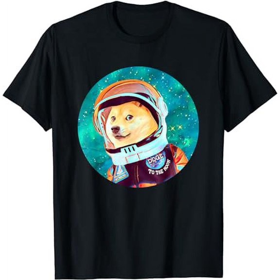 To the Moon Doge Astronaut: Crypto Dogecoin Shiba Inu Meme T-Shirt