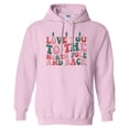 thumbnail image 1 of To the North Pole and Back Hoodie Sweatshirt Unisex 3X-Large Pink, 1 of 5