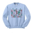 thumbnail image 1 of To the North Pole and Back Sweatshirt Unisex Small Light Blue, 1 of 5