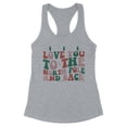 thumbnail image 1 of To the North Pole and Back Tank Top Fitted Racerback Women's Small Heather Grey, 1 of 5