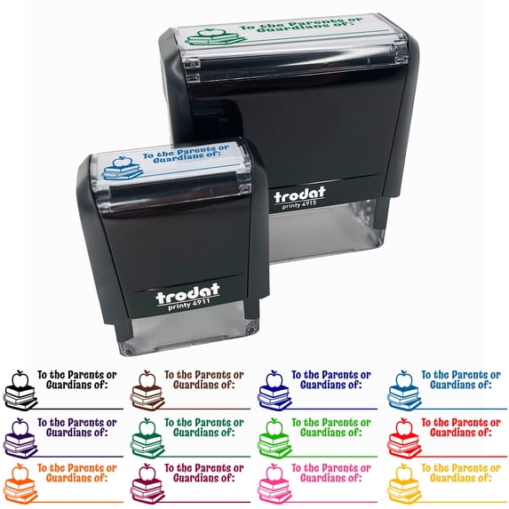 To the Parents or Guardians of Work Teacher Student School Self-Inking Rubber Stamp Ink Stamper - Brown Ink - Small 1-1/2 Inch