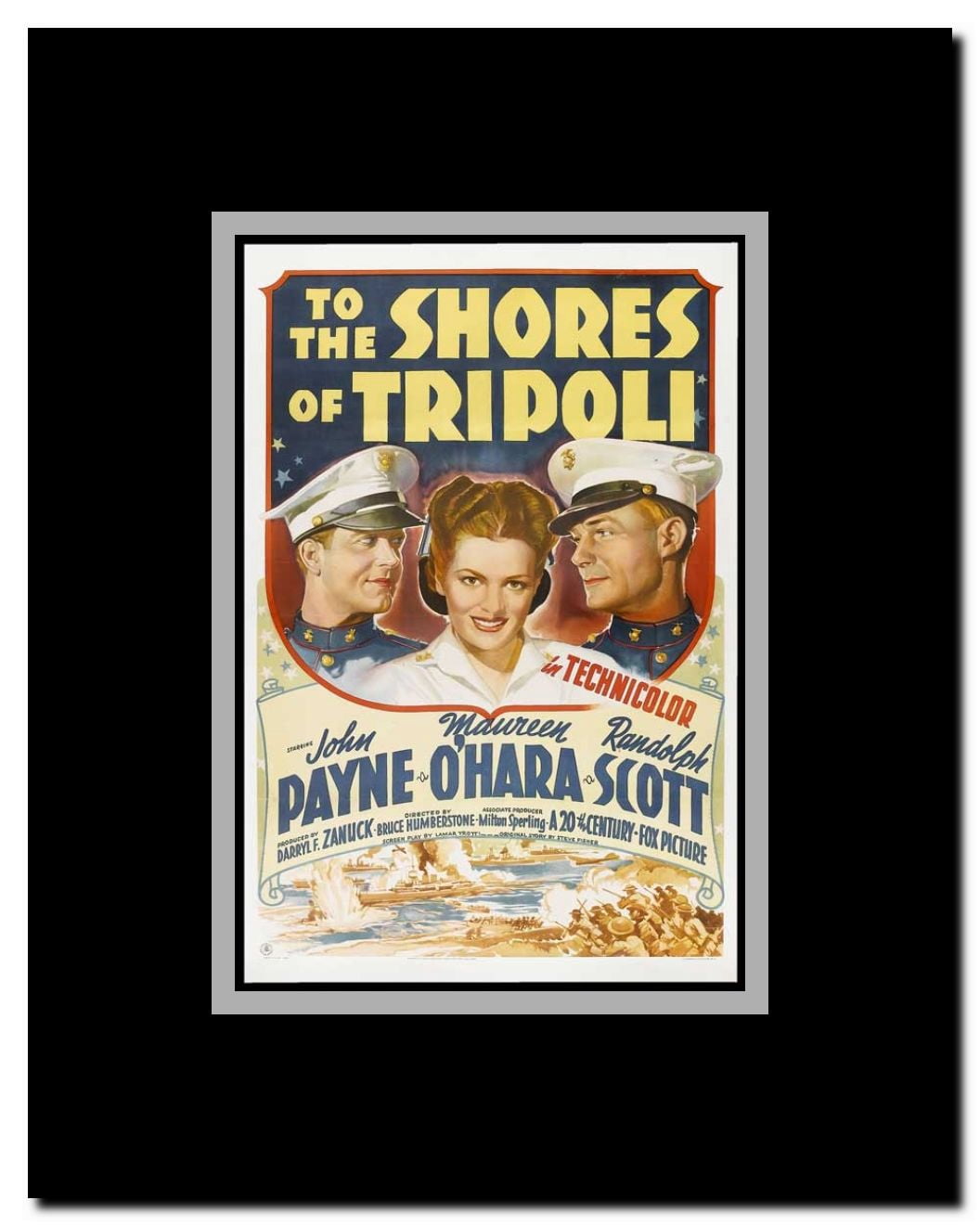 To the Shores of Tripoli Framed Movie Poster