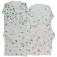 thumbnail image 1 of ToBeInStyle Baby's 4-Pack Long Sleeve Ultra-Soft Cotton Kimono Wrap Tee Shirt Top - Print - 3-6 Months, 1 of 7