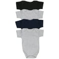 thumbnail image 1 of ToBeInStyle Babys' 4 Pack Short Sleeve Bodysuit Onesies - Basic - 0-3 Months, 1 of 7