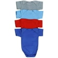 thumbnail image 1 of ToBeInStyle Babys' 4 Pack Ultra-Soft Cotton Short Sleeve Bodysuit Romper - Cool - 2 Years Old, 1 of 7
