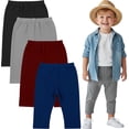 thumbnail image 1 of ToBeInStyle Boy's 4-Pack Casual Capri Pants Relaxed Fit - Classic - 0-3 Months, 1 of 9