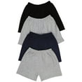 thumbnail image 1 of ToBeInStyle Boy's 4-Pack Relaxed Casual Ultra-Soft Cotton Shorts - Basic - 6-9 Months Old, 1 of 4