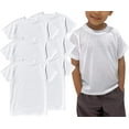 thumbnail image 1 of ToBeInStyle Boy's 6 Pack Classic White Undershirt T-Shirt Cotton Blend - XS, 1 of 5