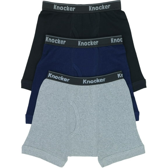 ToBeInStyle Boy's Pack of 3 Assorted Cotton Boxer Briefs - Large