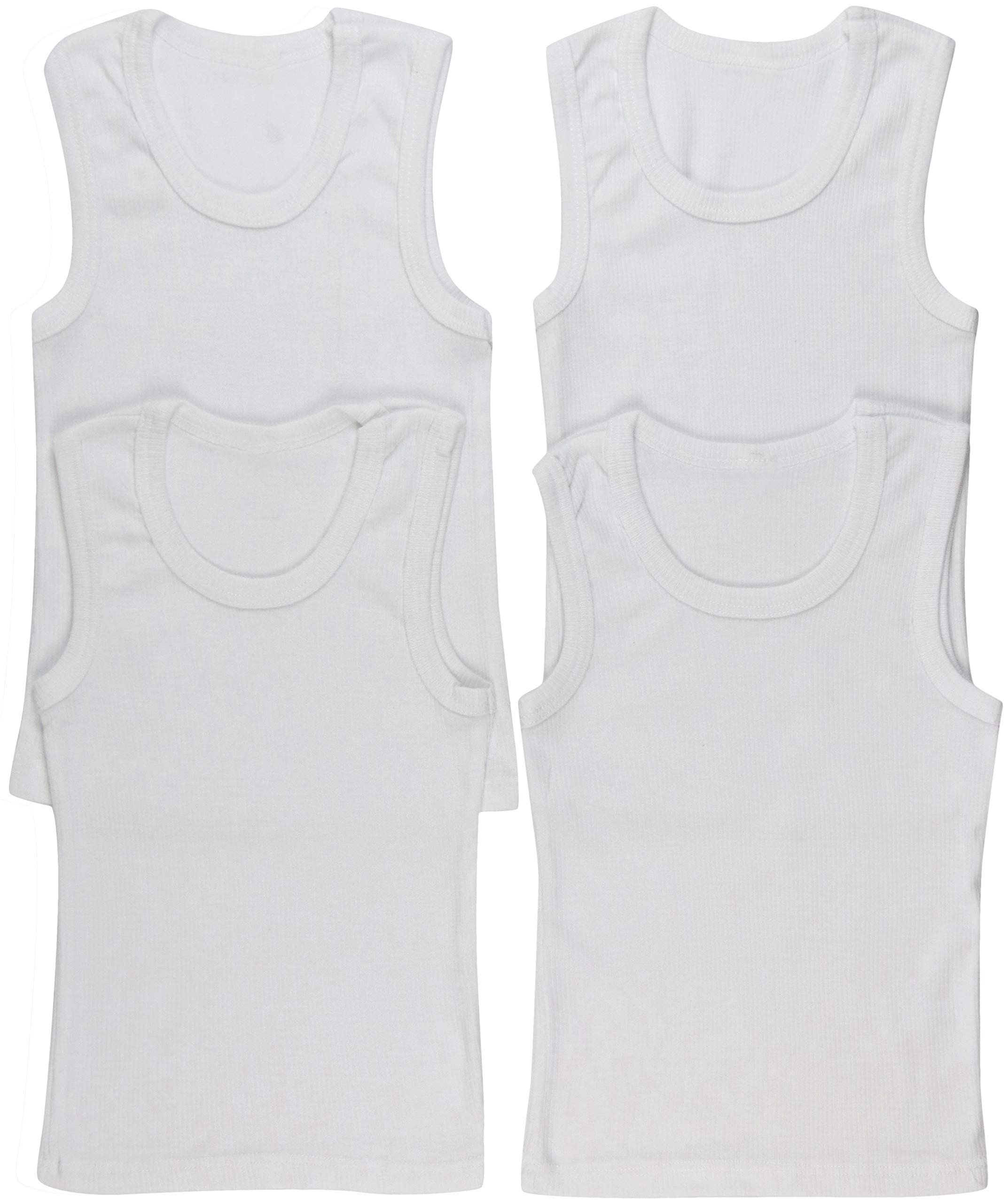 Bambini White Tank Tops, 6pk (Baby Boys or Baby Girls, Unisex