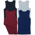 thumbnail image 1 of ToBeInStyle Boy's Pack of 4 Tank Tops - Ribbed Essentials - Size 16, 1 of 7
