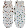 thumbnail image 1 of ToBeInStyle Boy's Pack of 4 Ultra-Soft Cotton Baby Tank Top Bodysuits - Animals - 6-9 Months Old, 1 of 4