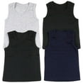 thumbnail image 1 of ToBeInStyle Boy's Pack of 4 Ultra-Soft Cotton Tank Tops - Basic - 2 Years Old, 1 of 1
