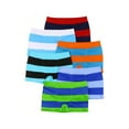 thumbnail image 1 of ToBeInStyle Boy's Pack of 6 Assorted Print Seamless Boxer Briefs - Thick Stripes - Small, 1 of 7