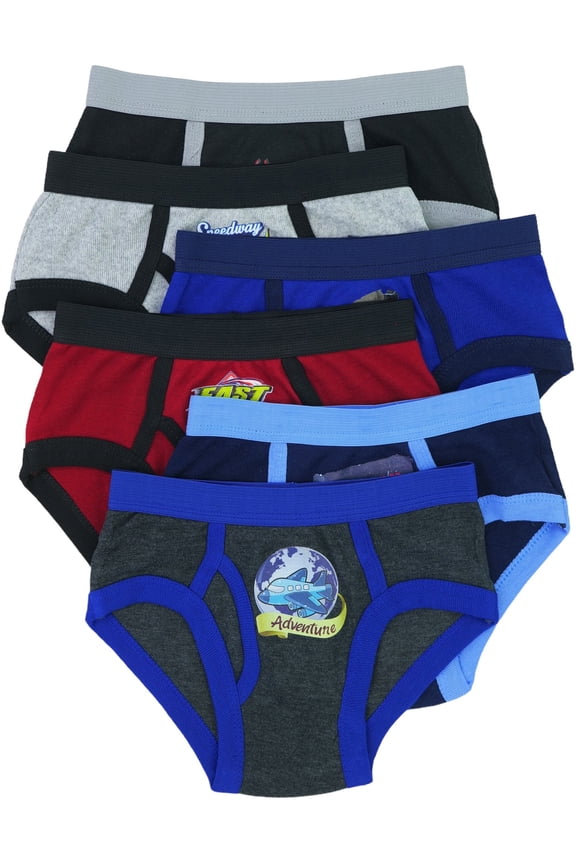 Boy's Pack of 6 Briefs - Cool Graphics - Small