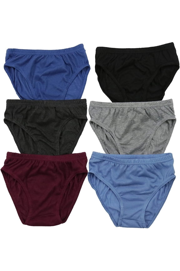 Boy's Pack of 6 Briefs - Solid - L