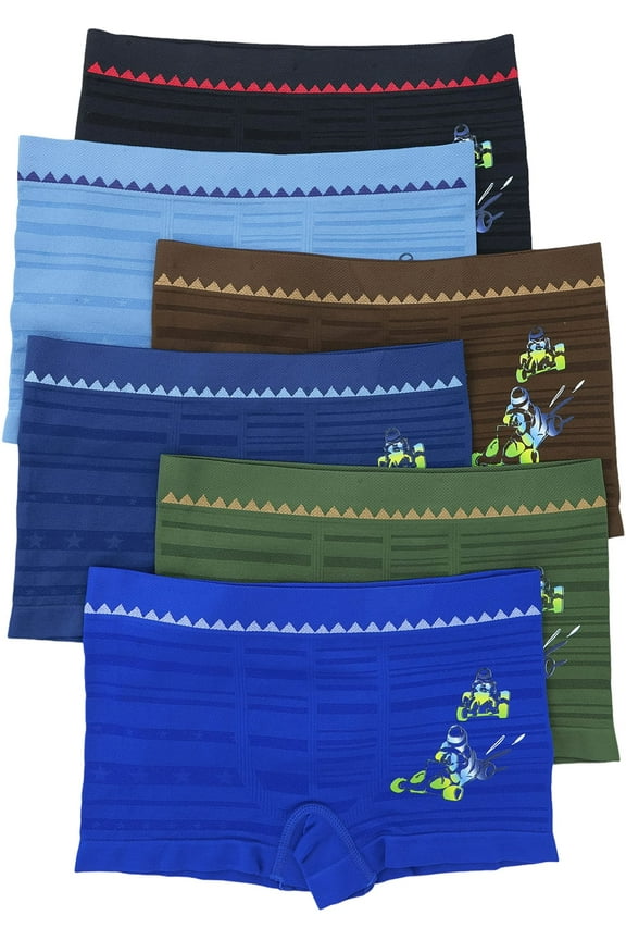Boy's Pack of 6 Graphics Boxer Briefs