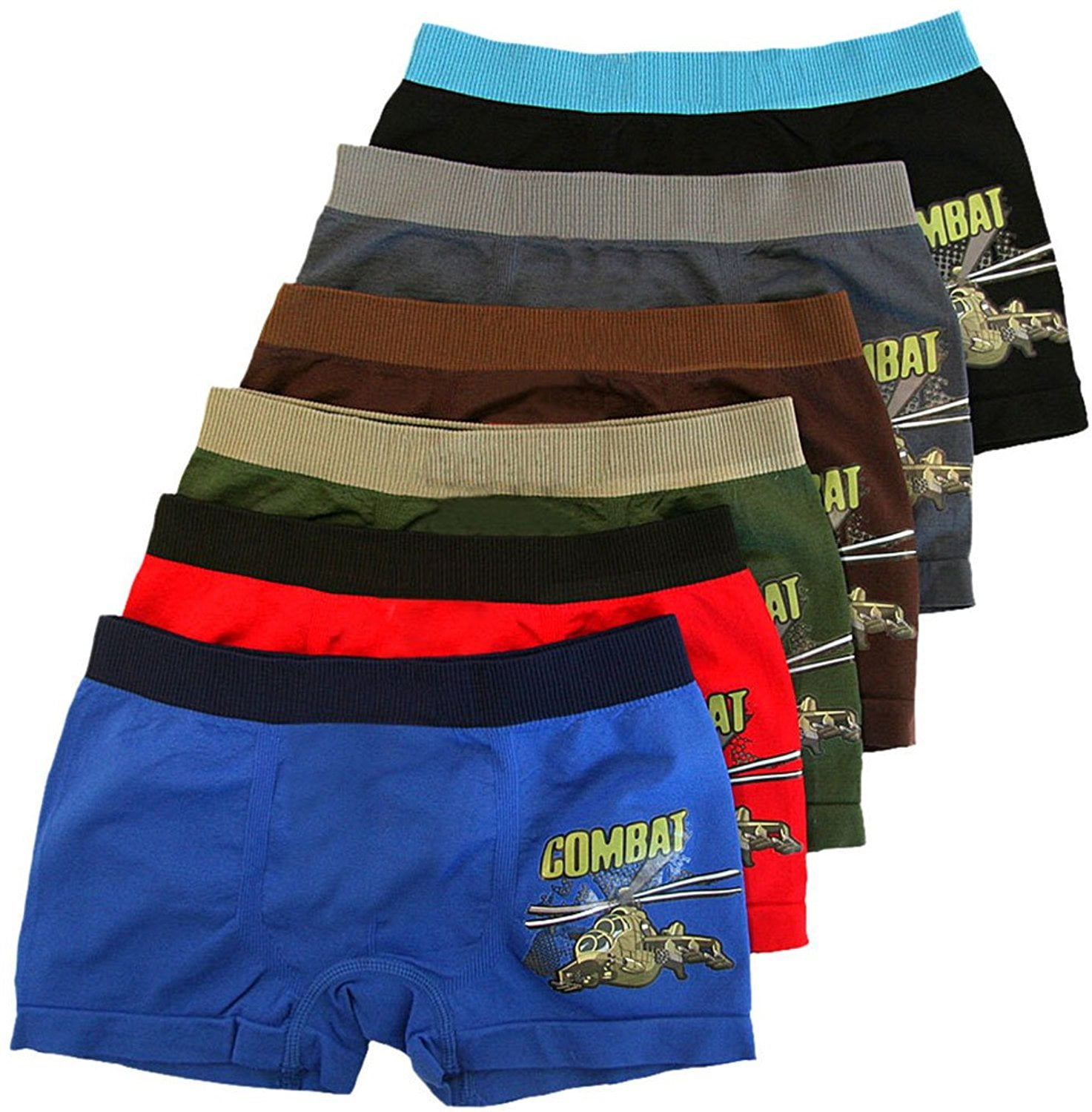 ToBeInStyle Men's Seamless Boxer Briefs 6-Pack - 4 Bars Design, One Size (Fits Most)