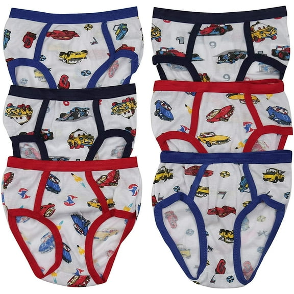 ToBeInStyle Boy's Pack of 6 Seamless Boxer or Briefs - Classic Cars - Small
