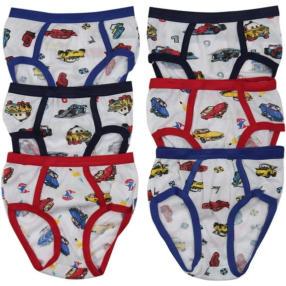 ToBeInStyle Boy's Pack of 6 Seamless Boxer or Briefs - Classic Cars - Small