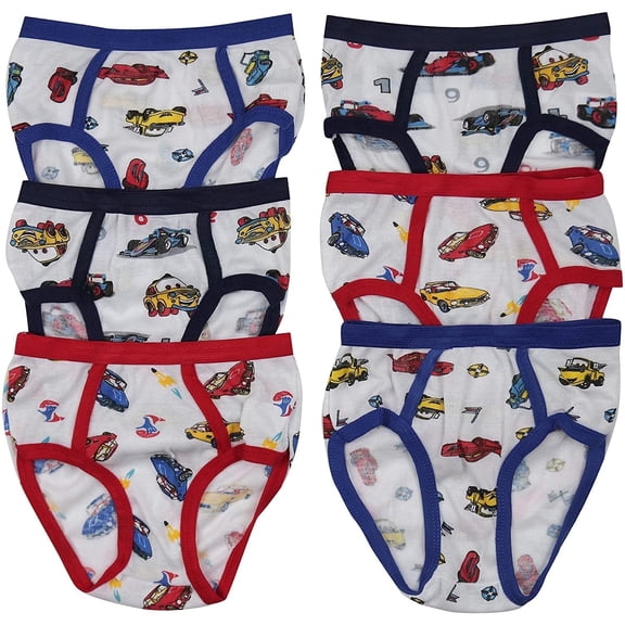 ToBeInStyle Boy's Pack of 6 Seamless Boxer or Briefs - Classic Cars - X-Large