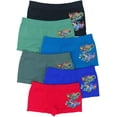 thumbnail image 1 of ToBeInStyle Boys' 6 Pack Graphic Decal Print Seamless Boxer Briefs - Flaming Dragster - Large, 1 of 5