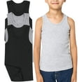 thumbnail image 1 of ToBeInStyle Boys' Pack of 3 Preshruncked A-Shirt - Assorted - Large, 1 of 3