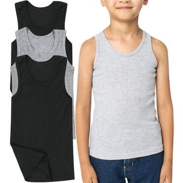 ToBeInStyle Boys' Pack of 3 Preshruncked A-Shirt - Assorted - Large