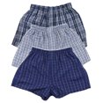 thumbnail image 1 of ToBeInStyle Boys' Pack of 3 Tartan Patterned Boxer Shorts - Small, 1 of 7