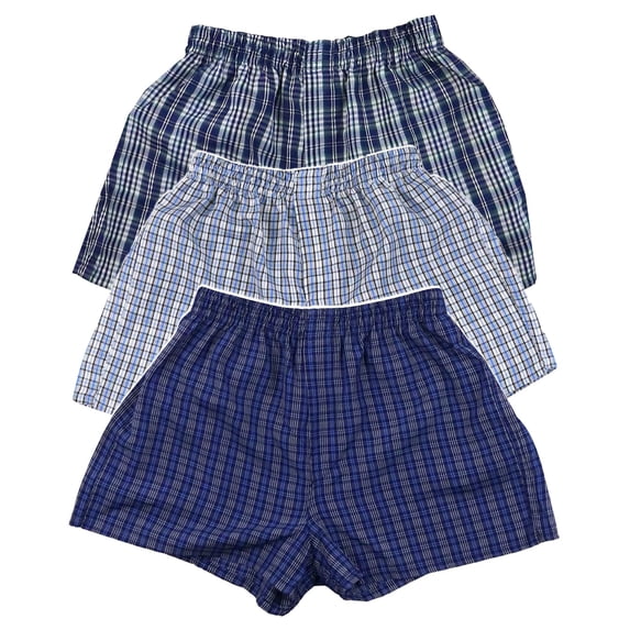 ToBeInStyle Boys' Pack of 3 Tartan Patterned Boxer Shorts - Small