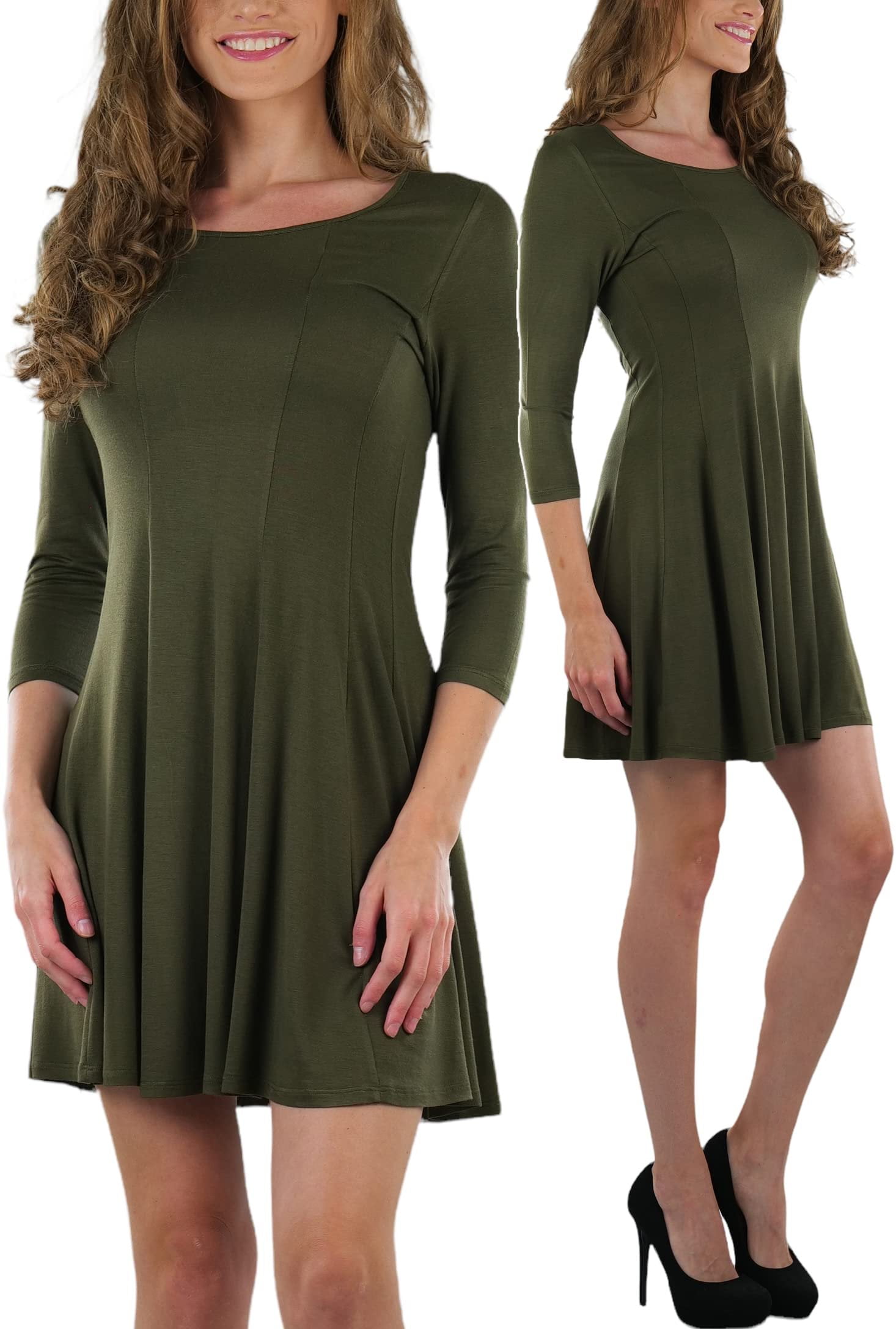 Olive skater dress hotsell