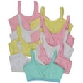 thumbnail image 1 of ToBeInStyle Girl's 4-Pack Crochet Trim Cami Training Bras - Pastel - 12 Years, 1 of 6