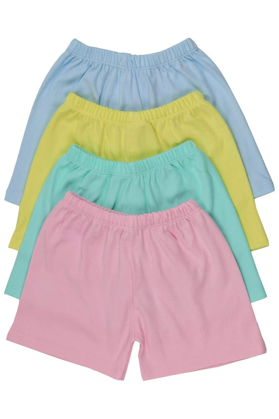 Toddler Relaxed Ultra-Soft Cotton Shorts, Vibrant Pastel, 4-Pack, 6 Years
