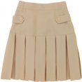 thumbnail image 1 of ToBeInStyle Girl's Box Pleated Uniform Skort - Khaki - Size 8, 1 of 6