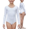 thumbnail image 1 of ToBeInStyle Girl's Long Sleeve & Legless Leotard - White - 12-24 Years, 1 of 8