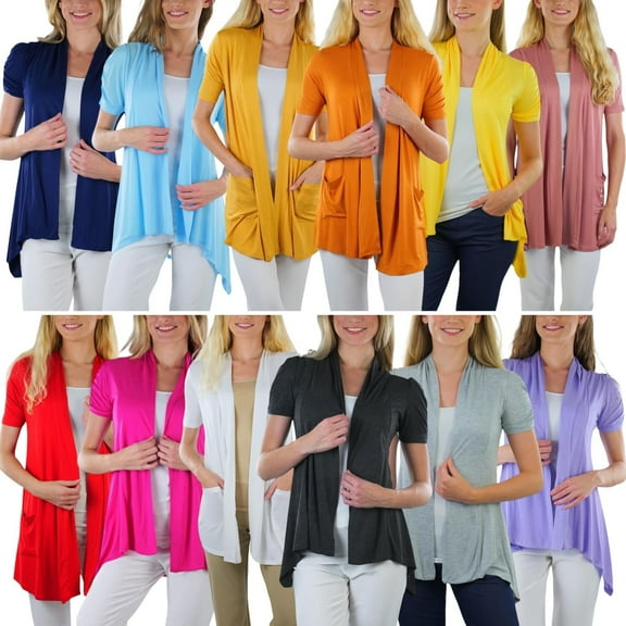 ToBeInStyle Girl's Pack of 3 Randomly Selected Short Sleeve Cardigans - Fits Ages: 6-8 Years