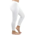 thumbnail image 1 of ToBeInStyle Girls' Fitted Full Length Leggings - White - Small, 1 of 7
