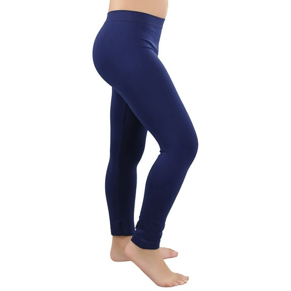 ToBeInStyle Girls' Nylon-Spandex Blend Full Length Leggings - Navy - L/XL
