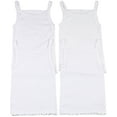 thumbnail image 1 of ToBeInStyle Girls' Pack of 4 Ultra-Soft Cotton Spaghetti Strap Cami Tops w/ Ruffle Hem - White - 8 Years Old, 1 of 3