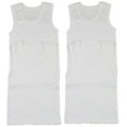 thumbnail image 1 of ToBeInStyle Girls' Pack of 4 Ultra-Soft Cotton Tank Tops w/ Ruffle Hem - White - 14 Years Old, 1 of 3
