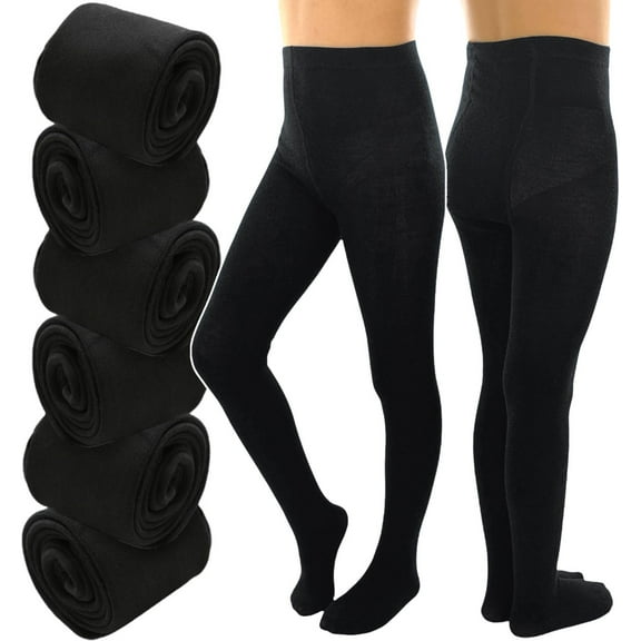 ToBeInStyle Girls Pack of 6 Classic Pull-On Assorted Warm Winter Tights