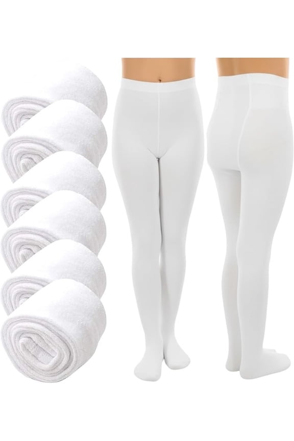 Girls Pack of 6 Classic Pull-On Assorted Warm Winter Tights