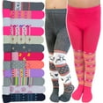 thumbnail image 1 of ToBeInStyle Girls Pack of 6 Classic Pull-On Assorted Warm Winter Tights, 1 of 7