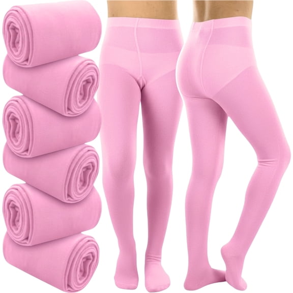 ToBeInStyle Girls Pack of 6 Classic Pull-On Assorted Warm Winter Tights