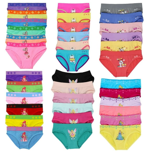 ToBeInStyle Girls' Pack of 6 Mystery Seamless Underwear Bottoms - Bikinis