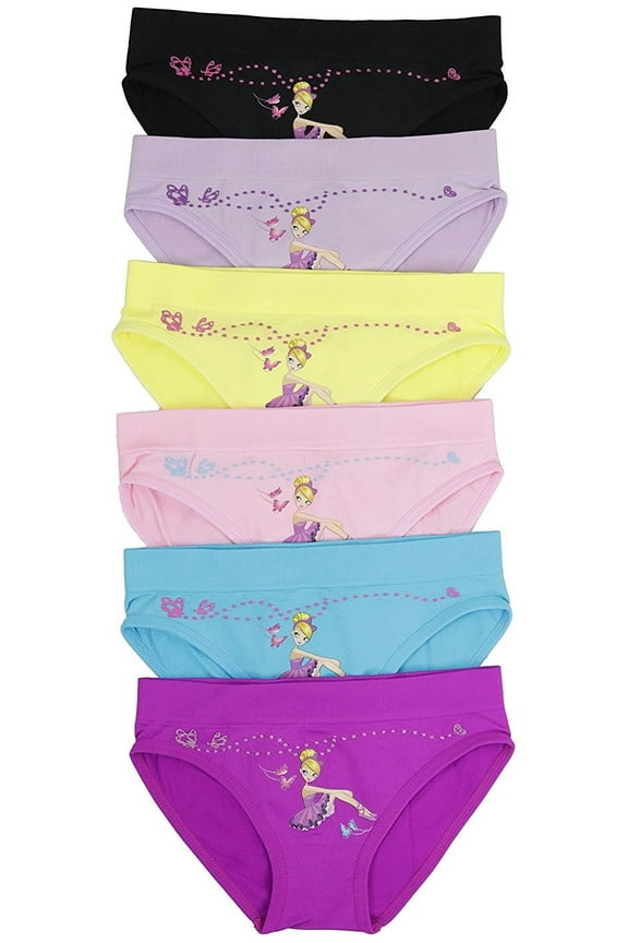 Girls' Pack of 6 Seamless Bikini Panties