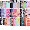 thumbnail image 1 of ToBeInStyle Girls' and Women's Pack of 6 Pairs Low Cut Random Animal Print Assortment Ankle Socks - Size 4-6, 1 of 5