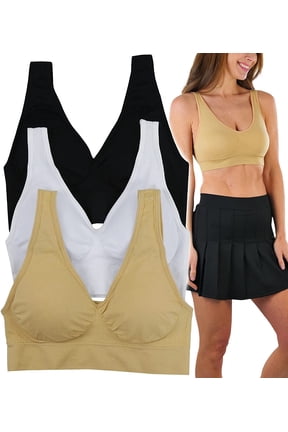 Juniors Pack of 3 Lounging Microfiber Padded Bras