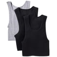 thumbnail image 1 of ToBeInStyle Men's 3 Pack Slim Fit Long Length A-Shirts, 1 of 1